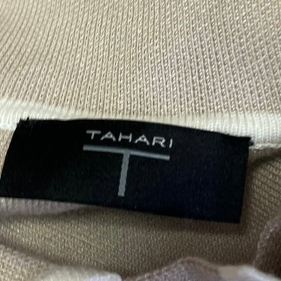 Tahari Cewam White Knit Long Sleeve Button Down Collar Cardigan Sweater Top Sz S - Picture 5 of 6